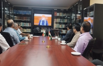 On the occasion of Veer Baal Diwas, a programme was organised in the Embassy on Tuesday 26 Dec to pay tribute to supreme sacrifices made by Sahibzada Zorawar Singh ji and Sahibzada Fateh Singh ji in the year 1704. Amb. Ashok Babu addressed the gathering. A slideshow highlighting the life of the two martyrs and an excerpt from the speech of PM Narendra Modi on the occasion was also screened.